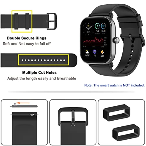 Pheant Correa para Amafit GTS,20mm Pulsera de Reemplazo Compatible con Amazfit GTS 2/GTS 2 Mini/GTS 2e/GTS 3/Amazfit Bip/Bip U Pro/Bip S Lite/GTR 42mm/Garmin Venu Sq/Samsung Galaxy Watch Active 2