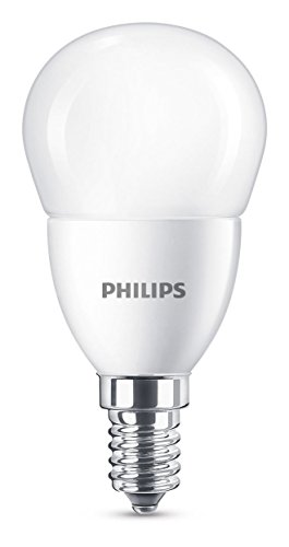 Philips bombilla LED esférica mate casquillo fino E14, 7 W equivalentes a 60 W en incandescencia, 830 lúmenes, luz blanca fría