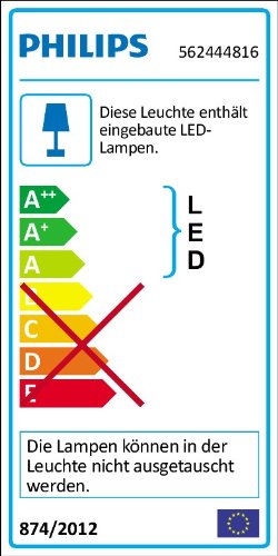 Philips myLiving Star - Barra de focos, LED, 4 luces, aluminio, luz blanca cálida, 3 W, color gris