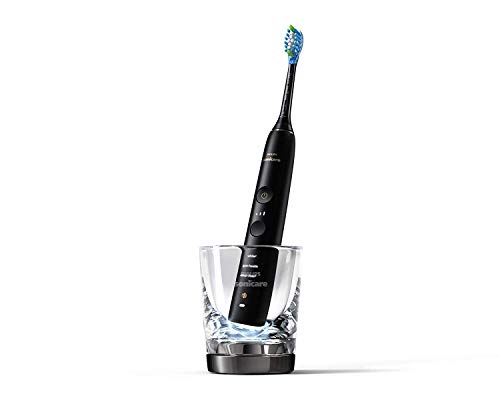 Philips Sonicare DiamondClean Smart HX9901/13 - Cepillo de dientes eléctrico con App de formación personalizada, sensor de presión, 4 modos, 3 intensidades y cargador de vaso, color negro