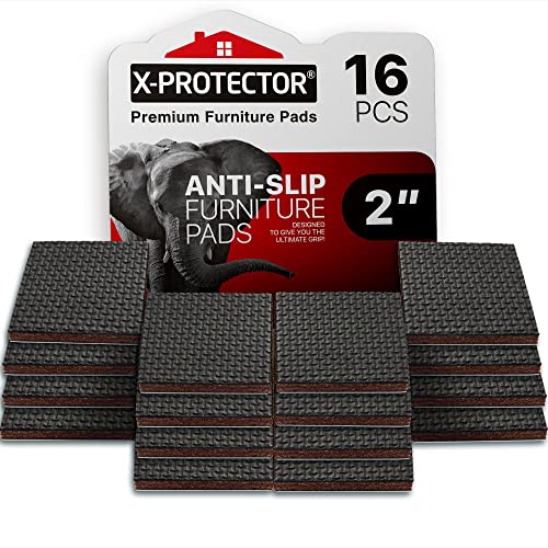 Pies antideslizantes X-PROTECTOR – Primero almohadillas antideslizantes - 16 piezas 50 mm patas de goma - protectores de goma para patas – Ideales protectores de piso - Mantén tus muebles en su lugar