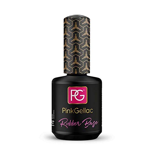 Pink Gellac Rubber Base Coat - Esmalte de uñas (15 ml, lámpara UV LED, para lámpara UV o UV)