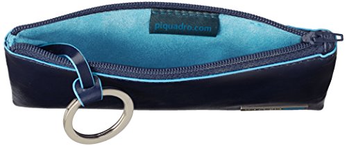 Piquadro Astuccio portachiavi, Estuche de Llaves Unisex, BLU, 14 cm