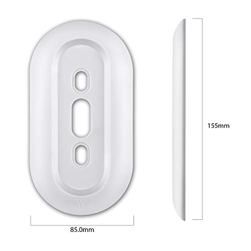 Placa de pared resistente a la intemperie y a los rayos UV, compatible con timbre de vídeo Nest Hello - Un acabado bonito y limpio para tu timbre nido (blanco)