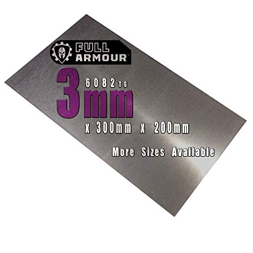 Placa/lámina de aluminio de 3 mm, 6082 t6, 300mm x 200mm