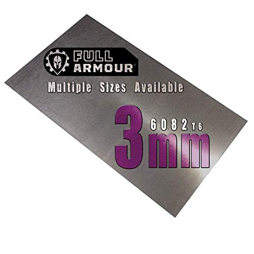 Placa/lámina de aluminio de 3 mm, 6082 t6, 300mm x 200mm