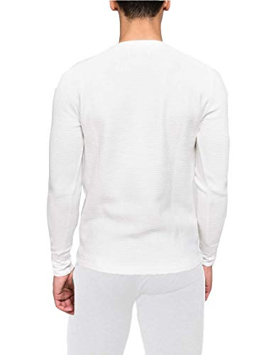 Place and Street - Conjunto de ropa interior térmica de algodón para hombre - blanco - Large