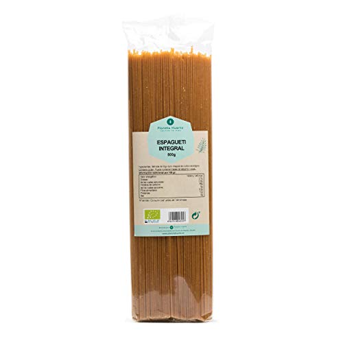 Planeta Huerto | Espaguetis de Pasta Integrales De Trigo Ecológicos, 500 gr | Naturales, Biológicos, Orgánicos y Ricos en Fibra, Vitaminas, Antioxidantes, Minerales y Grasas Saludables