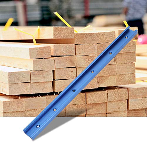 Plantilla de inglete de pista en T, herramienta de plantilla de inglete de ranura en T de aleación de aluminio, pista en T azul para mesa de enrutador de carpintería 800/1000/1220 mm(1000mm)