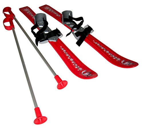 Plastkon Baby Ski 2012 - Fijaciones de esquí Alpino, Color Rojo, Talla 70 cm