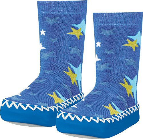 Playshoes Zapatillas con Suela Antideslizante Estrellas, Pantuflas Niñas, Azul (Blau 7), 23/26 EU