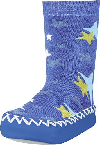 Playshoes Zapatillas con Suela Antideslizante Estrellas, Pantuflas Niñas, Azul (Blau 7), 23/26 EU