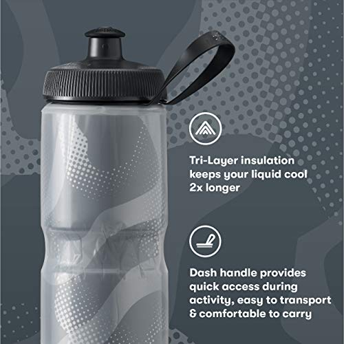 Polar Bottle Unisex's Sport - Contenedor aislado 24 onzas, blanco y plata, blanco contenedor, 24 onzas