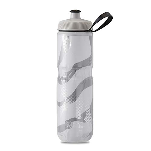 Polar Bottle Unisex's Sport - Contenedor aislado 24 onzas, blanco y plata, blanco contenedor, 24 onzas