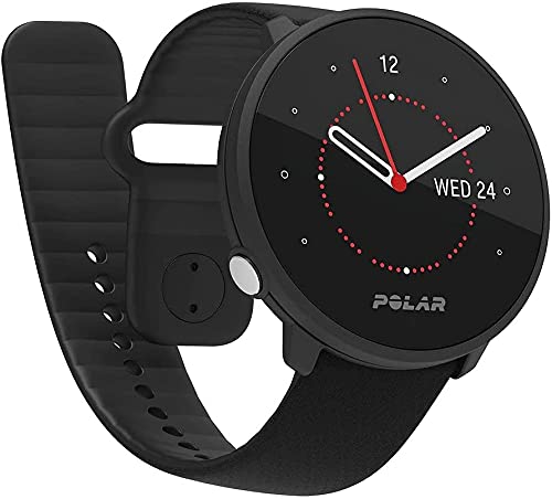 Polar Unite - Reloj Inteligente, Multisport Fitness Smartwatch Resistente al Agua con GPS vía móvil + Polar Correa de Nailon de Velcro, 20mm, Juventud Unisex, Negro, M-L