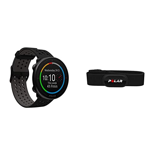 Polar Vantage M2 - Smartwatch Multisport avanzado + Polar H10 Sensor de frecuenciacardíaca - Compatible con apps de Fitness, ciclocomputadores y Smartwatches - Negro Talla M/XXL