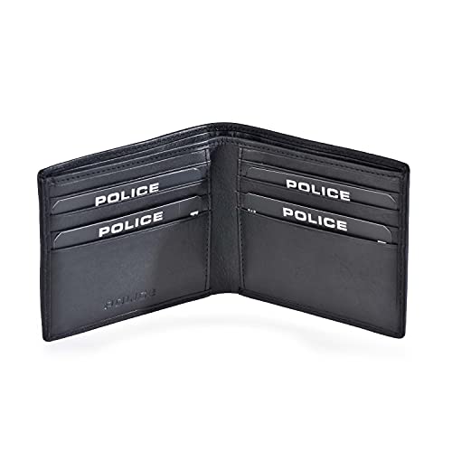 Police Cartera Tipo Americano para Hombre en Piel Negro 604