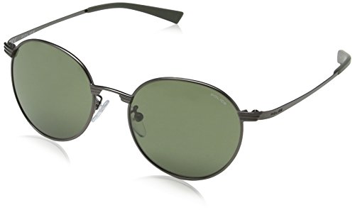 Police Rival 3 Gafas, Matt Gunmetal Frame/Grey/Green Lens, 51/18/145 Unisex