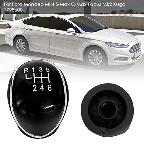 Pomo de cambio de marchas de 6 velocidades para Focus Mk2 Kuga Mondeo Mk4 S-Max C-Max palanca de cambios manual palanca de cambios de coche negro 1798600