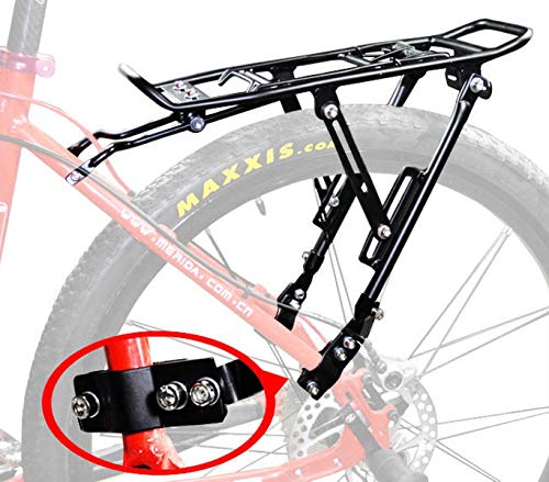 Portaequipajes Bicicletas,Bicicleta Montaje Al Cuadro De Aluminio,Portaequipajes para Tija De Sillín De Ciclismo De Liberación Rápida Capacidad De Carga Máxima 20 Kg