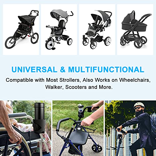 Portavasos para Cochecito,Eletorot portavasos carrito bebé con una Gancho Ajuste Universal Portabotellas para Cochecitos Bicicletas