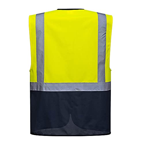 Portwest C476YNR5XL Chaleco Ejecutivo, Varsovia, 5XL, Amarillo (Yellow/Navy)