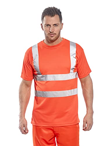 Portwest RT23 - Hi-Vis Camiseta, color naranja, talla Medium