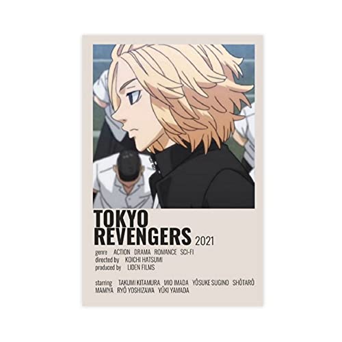 Póster de anime Tokyo Revengers 1 lienzo para decoración de pared, para sala de estar, dormitorio, decoración de dormitorio, sin marco: 40 x 60 cm