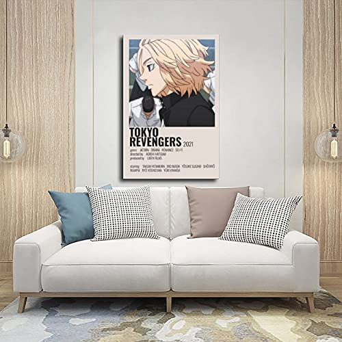 Póster de anime Tokyo Revengers 1 lienzo para decoración de pared, para sala de estar, dormitorio, decoración de dormitorio, sin marco: 40 x 60 cm