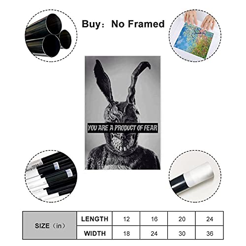 Póster de Donnie Darko 10 lienzo para dormitorio, decoración deportiva, paisaje, oficina, habitación, decoración, regalo, estilo Unframe, 40 x 60 cm