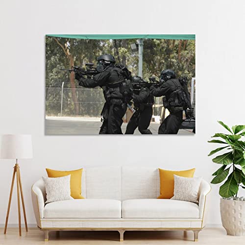 Póster militar SWAT de las fuerzas especiales militares, póster de lienzo y arte de la pared, impresión moderna de la decoración del dormitorio familiar de 40 x 60 cm