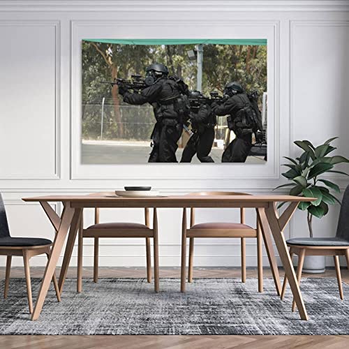 Póster militar SWAT de las fuerzas especiales militares, póster de lienzo y arte de la pared, impresión moderna de la decoración del dormitorio familiar de 40 x 60 cm