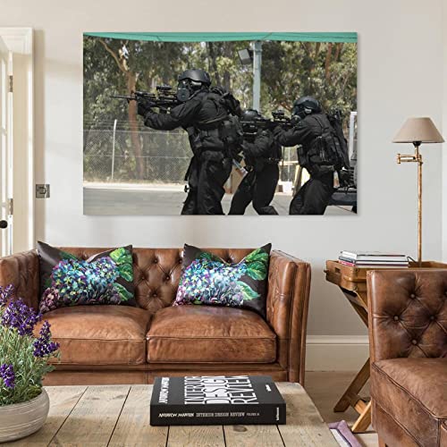 Póster militar SWAT de las fuerzas especiales militares, póster de lienzo y arte de la pared, impresión moderna de la decoración del dormitorio familiar de 40 x 60 cm