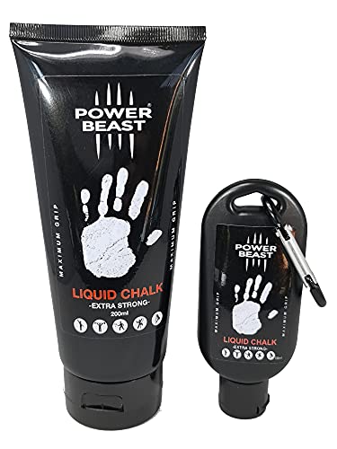 Power Beast Magnesio Líquido, Liquid Chalk, Tiza Líquida, No Más Sudor, Agarre Extremo para Crossfit, Calistenia, Gym, Halterofilia, Padel, Escalada, Poledance, 50ML Extra.