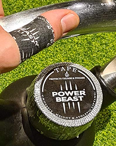 Power Beast Tape, Training. Cinta Adhesiva Deportiva. Venda y Vendaje Deportivo. para Training, Calistenia, Levantamiento de Pesas, Calistenia. Medida 3.8 Cm X 9 M.(Negro)