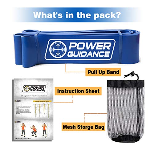 POWER GUIDANCE Bandas elásticas de resistencia - Pull Up ejercicio de la aptitud del entrenamiento Bandas Aparatos de gimnasia Inicio,Para yoga,pilates o rehabilitación -Mayor fuerza y movilidad- 103% Látex natural