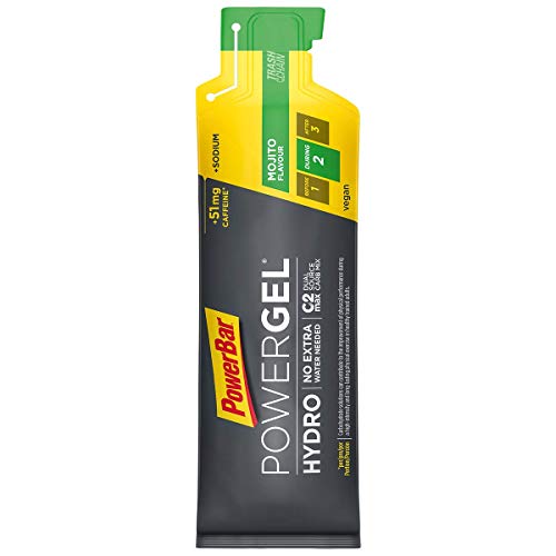 PowerBar PowerGel Hydro Mojito 24x67ml - Gel Energético de Alto Carbono + C2MAX + Sodio + 51mg Cafeína