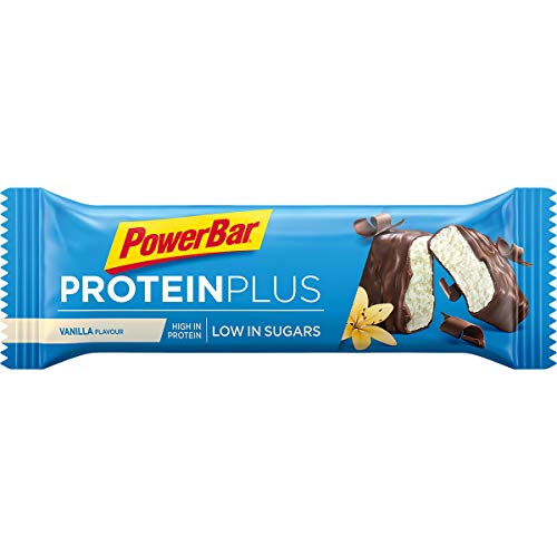 Powerbar Protein Plus Low Sugar Vainilla, Barritas Proteinas con Bajo Nivel de Azucar - 30 Barras (1050 g)
