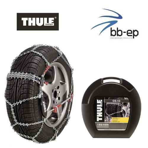 Premium Cadenas de nieve – Thule CS de 10 – Para los Neumáticos Talla 225/40 R19 Cadena Eslabones 10 mm – con Icebreaker Sistema