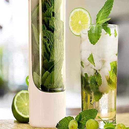 Premium Vanilla Fresh Keeping Cup, Keeps Greens Fresh for 1-2 Weeks, Lasting Refrigerator Herb Keeper, Vegetable Preservation Bottle, Reusable Veggies Containers with Lid (1pcs)