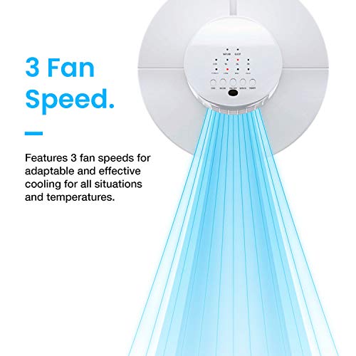 Pro Breeze Ventilador de Torre Oscilante Silencioso 60W con Temporizador y Mando a Distancia, Oscilación de 70° y 3 Modos de Funcionamiento - Altura de 76 cm