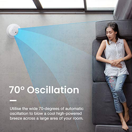 Pro Breeze Ventilador de Torre Oscilante Silencioso 60W con Temporizador y Mando a Distancia, Oscilación de 70° y 3 Modos de Funcionamiento - Altura de 76 cm