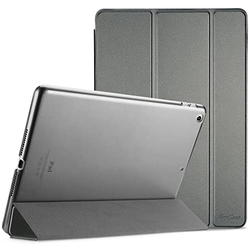 Procase Funda para iPad 6 2018/iPad 5 2017 9.7" Modelos Viejos A1893 A1954 A1822 A1823, Carcasa Delgada Ligera Posterior Translúcido Cubierta Inteligente para iPad 9.7 Pulgadas 2018/2017 -Metálico