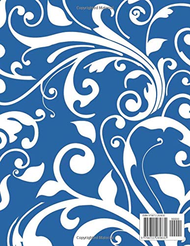 Productivity Planner: Abstract Blue White Swirl - Creative Art Pattern / Undated Weekly Organizer / 52-Week Life Journal With To Do List - Habit and ... Calendar / Large Time Management Agenda Gift