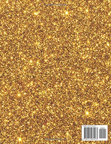 Productivity Planner: Gold Glitter Art / Undated Weekly Organizer / 52-Week Life Journal With To Do List - Habit and Goal Trackers - Personal Calendar / Large Time Management Agenda Gift