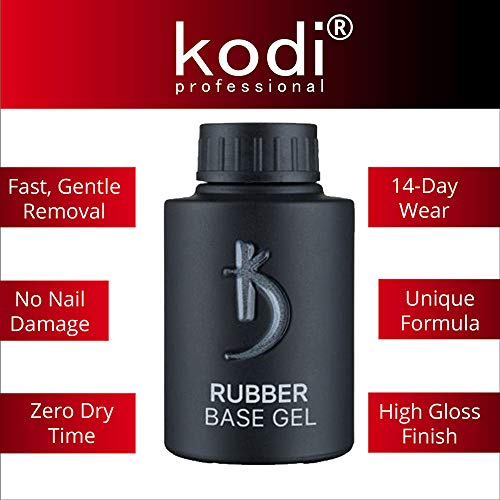 Professional Rubber Base Gel By Kodi | 35ml | Soak Off, Polish Fingernails Coat Gel | For Long Lasting Nails Layer | Easy To Use, Non-Toxic & Scentless | Cure Under LED Or UV Lamp