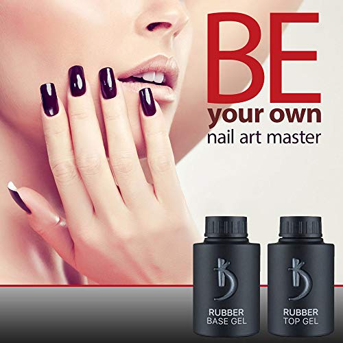 Professional Rubber Base Gel By Kodi | 35ml | Soak Off, Polish Fingernails Coat Gel | For Long Lasting Nails Layer | Easy To Use, Non-Toxic & Scentless | Cure Under LED Or UV Lamp