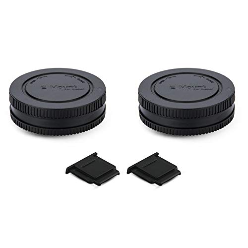 PROfezzion E-Mount Kit de Tapa de Cuerpo y Tapa de Lente Trasera para Sony A6000 A6100 A6300 A6400 A6500 A6600 A5100 A5000 A1 A7C A7 III II A7R IV III II A7S III II A9 NEX-6