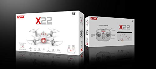 PROMOHOBBY Drone SYMA X22, emisora 2.4ghz, 4CH, 6-Axis, despegue/Aterrizaje automático, rotación 360º, Control de altitud, Headless, Luces led, cuadricoptero