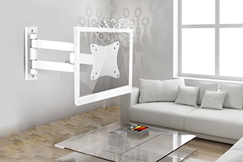 Proper P-SWBLCDW-1 - Soporte de Pared para televisores LCD o LED de 13" 19" 22" 23" 24" y 28", Color Blanco